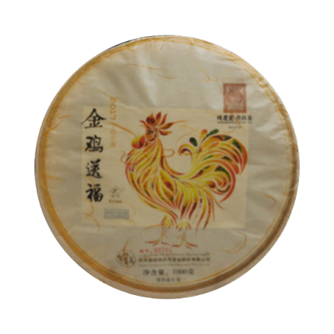 生肖纪念茶-金鸡送福茶品图
