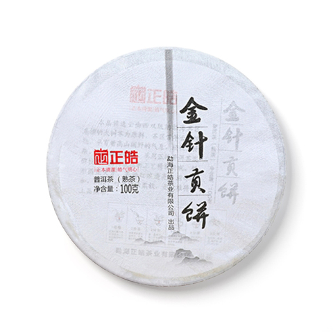 金针贡饼茶品图