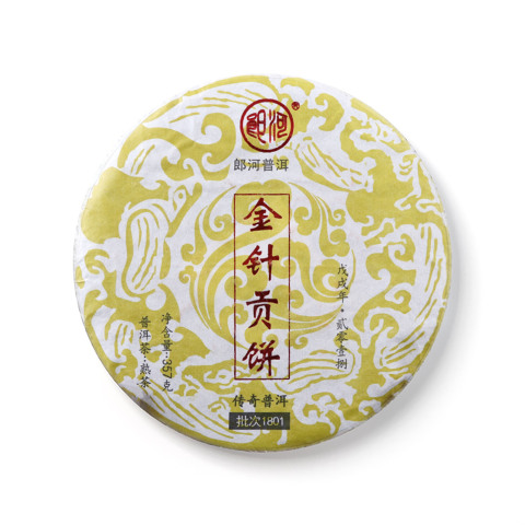 金针贡饼茶品图
