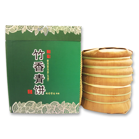 竹香青饼茶品图