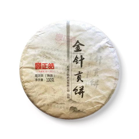 金针贡饼茶品图