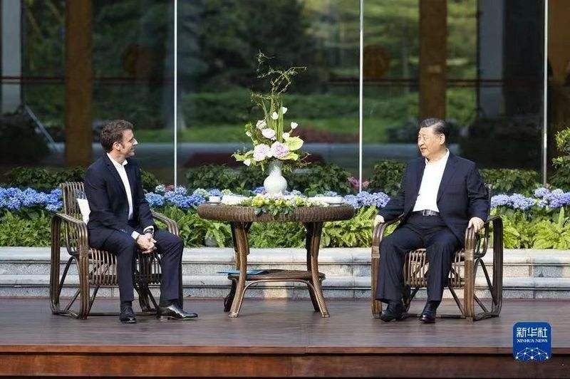 中法两国元首松园茶叙,纵论古今配图1
