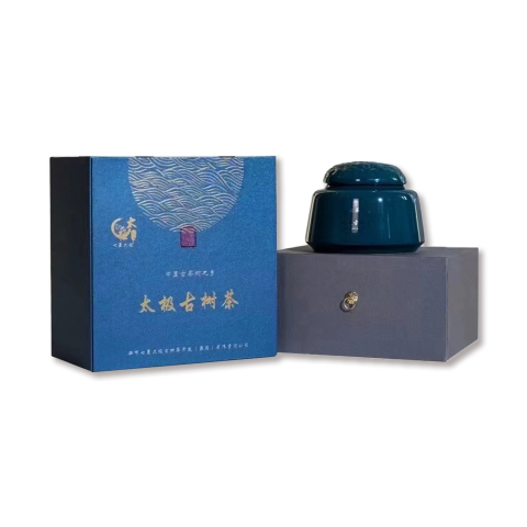 上品新芽陶瓷蓝单罐