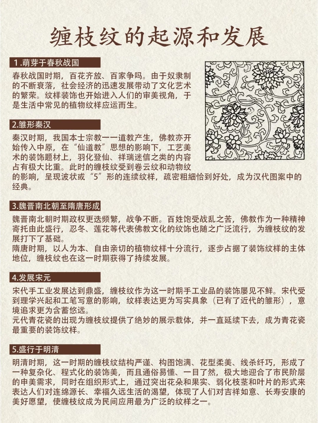干货分享|一图看懂十二种缠枝纹饰配图6