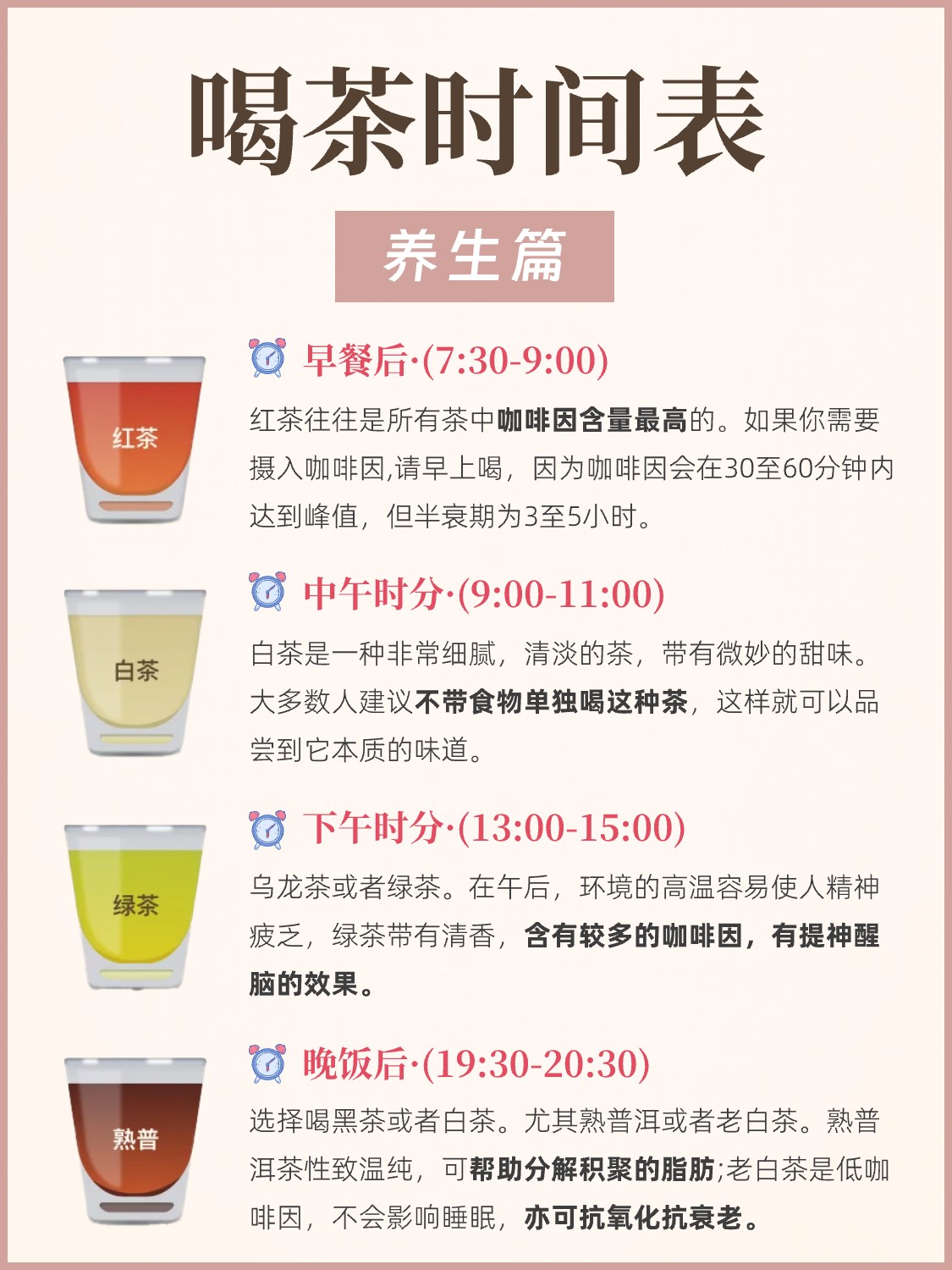 茶的基本知识|日常喝茶时刻表了解一下配图1