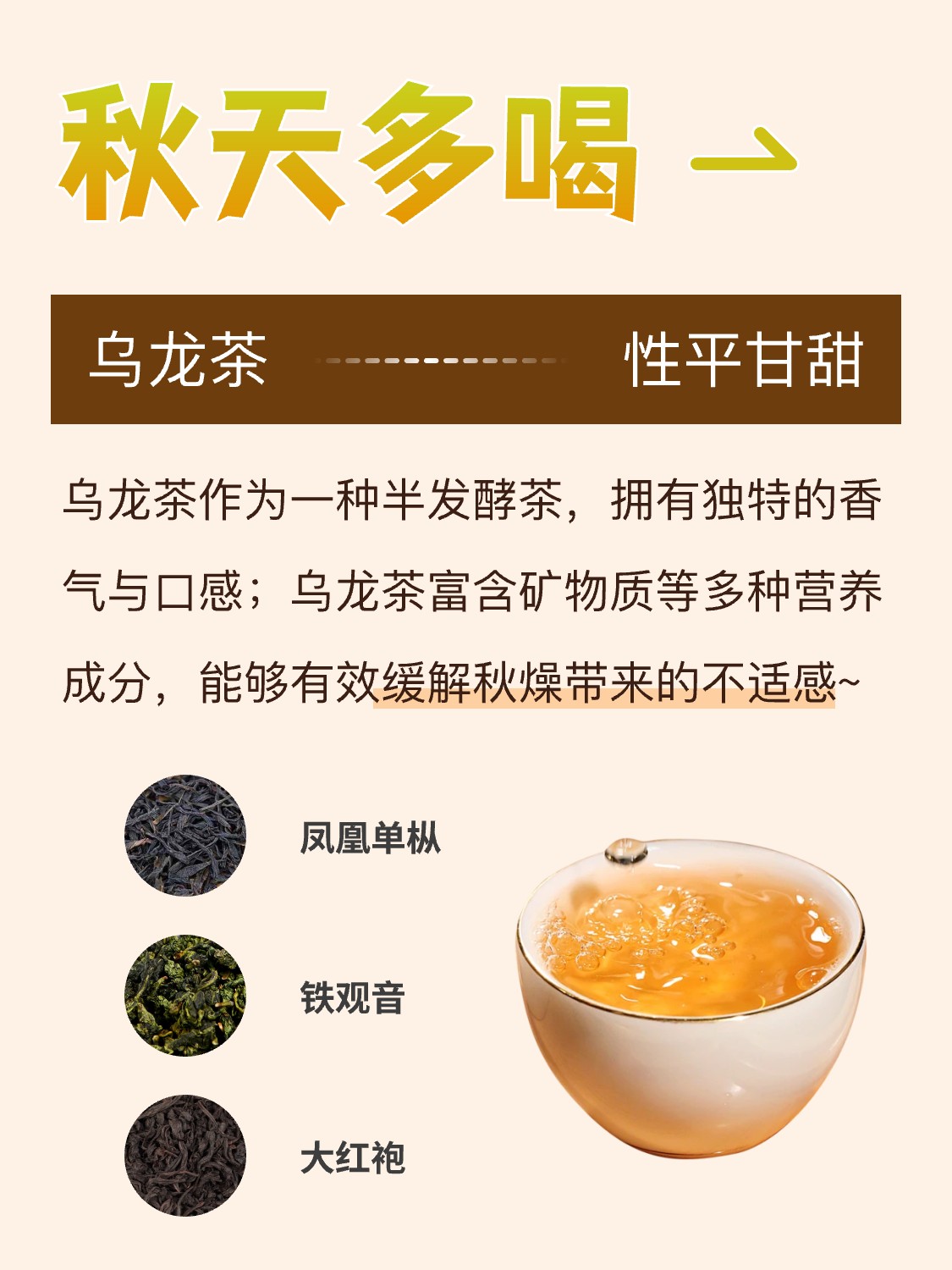 科学饮茶,养生又润燥丨秋天适合喝什么茶配图5