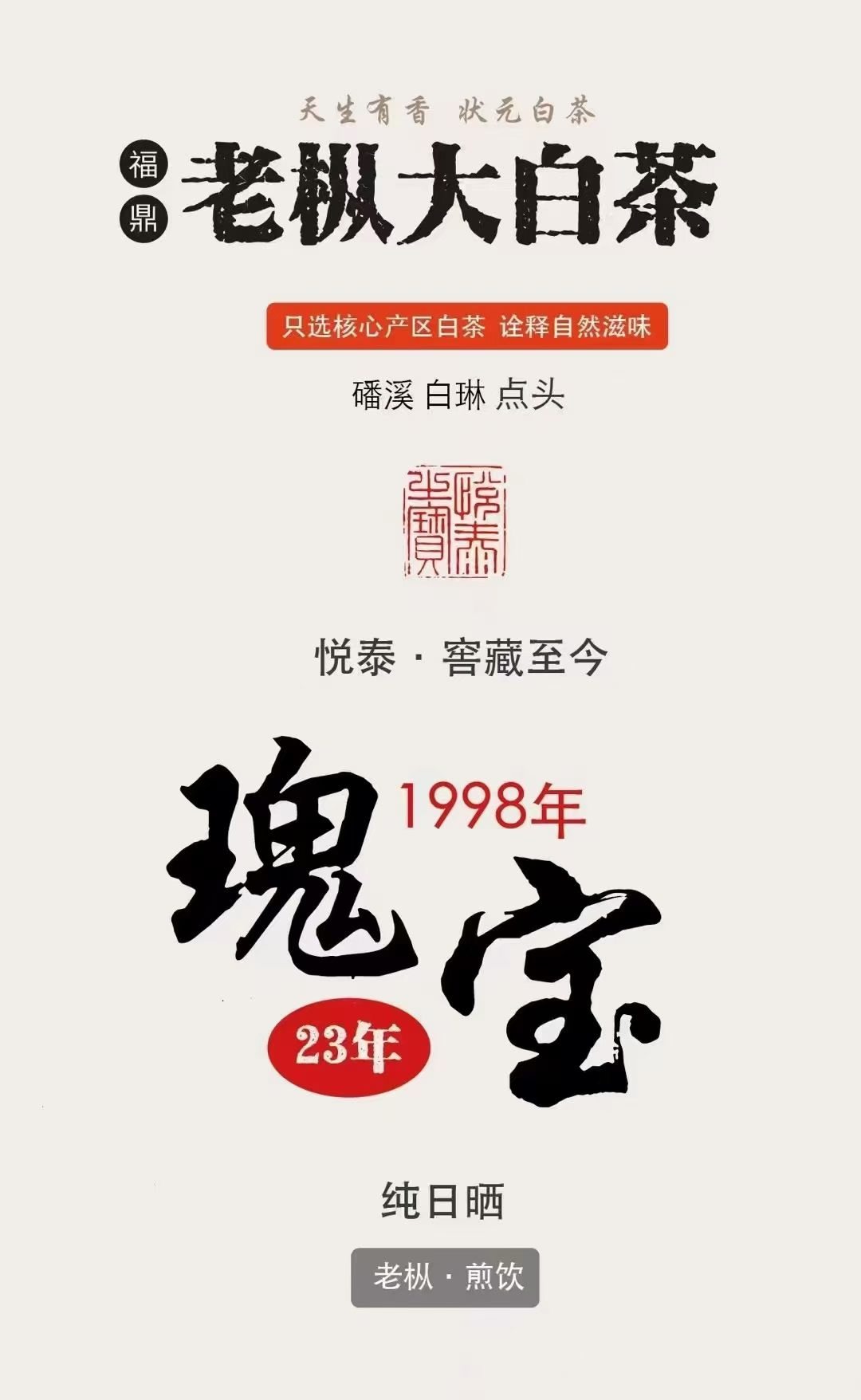 1998年悦泰老白茶木盒装配图1