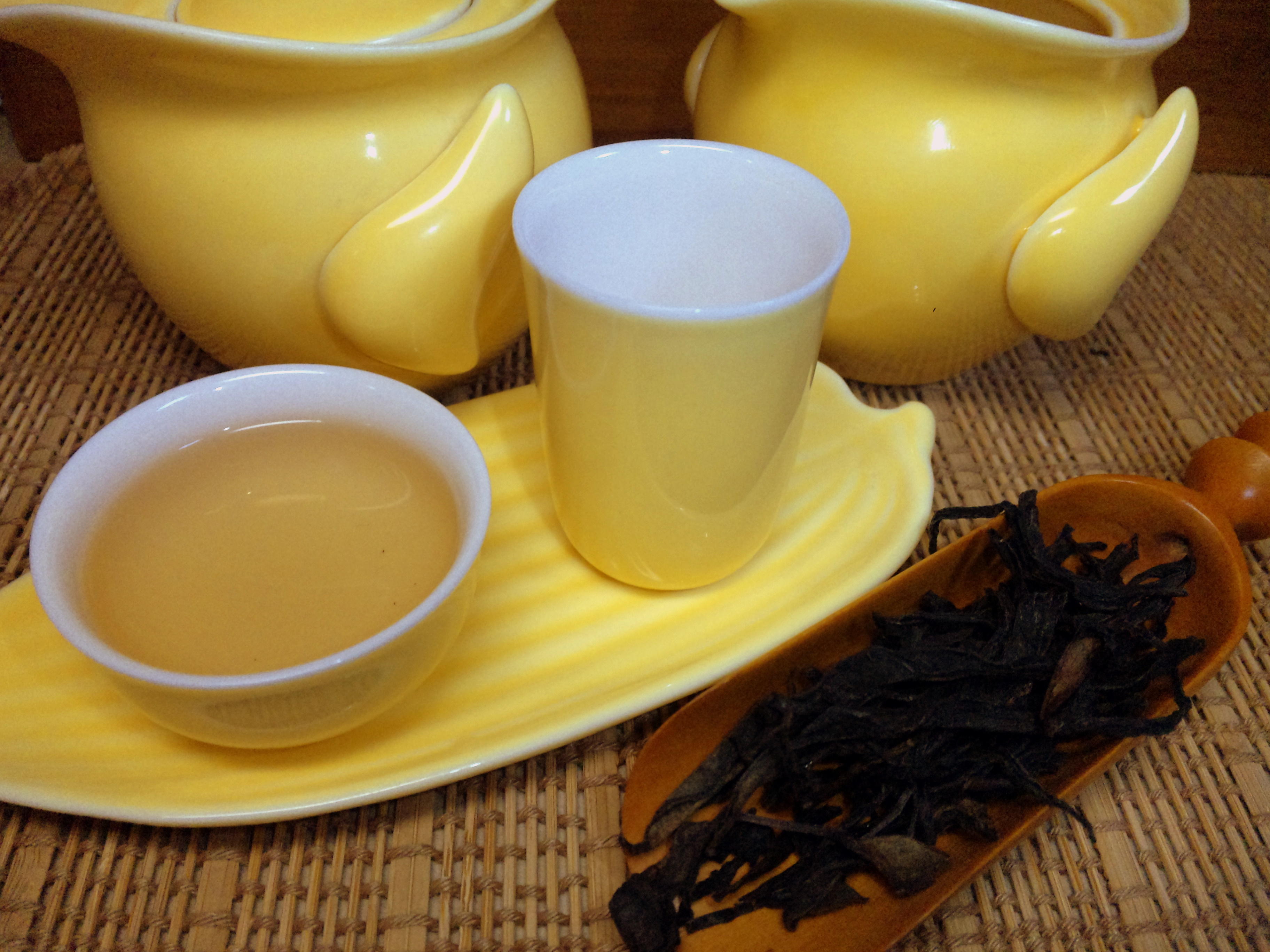 凤凰单丛以工夫茶方式冲泡的茶席
